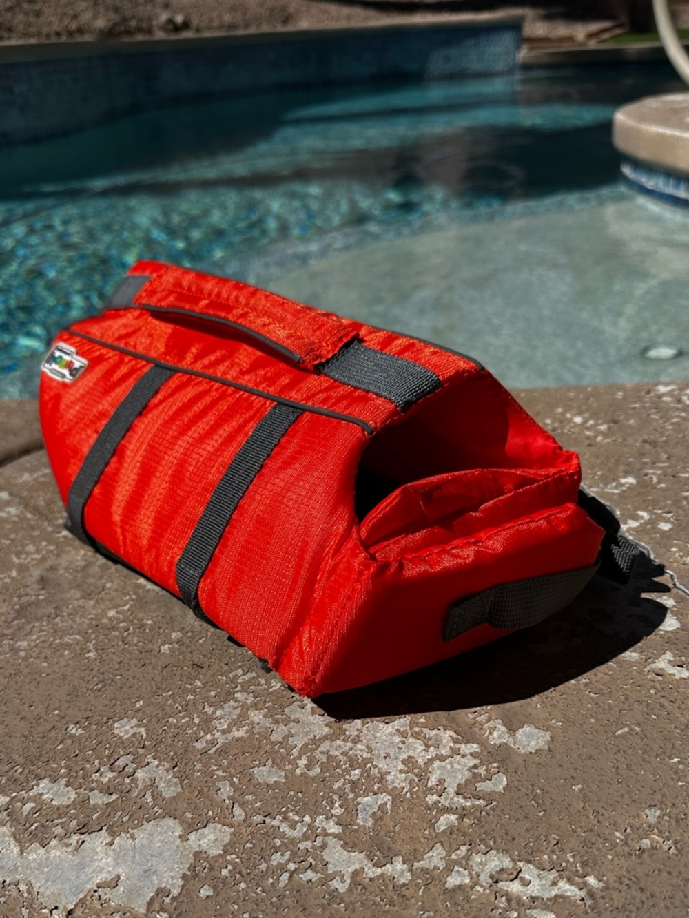Outward Hound Orange and Gray Dog Life Jacket - Picture 3 of 12